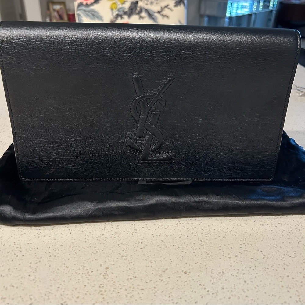 Like New Yves Saint Laurent Leather Clutch